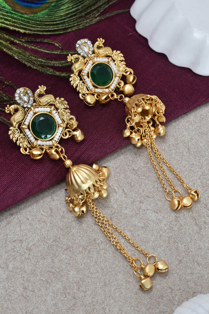 Gold Plated Designer Stylish Heavy Earrring for Women and Girls