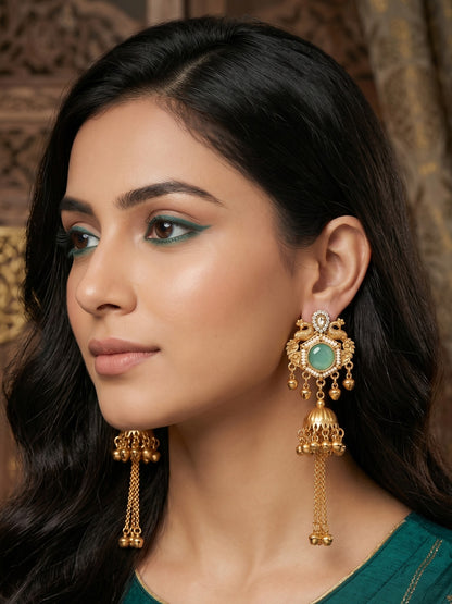 Gold Plated Designer Stylish Heavy Earrring for Women and Girls