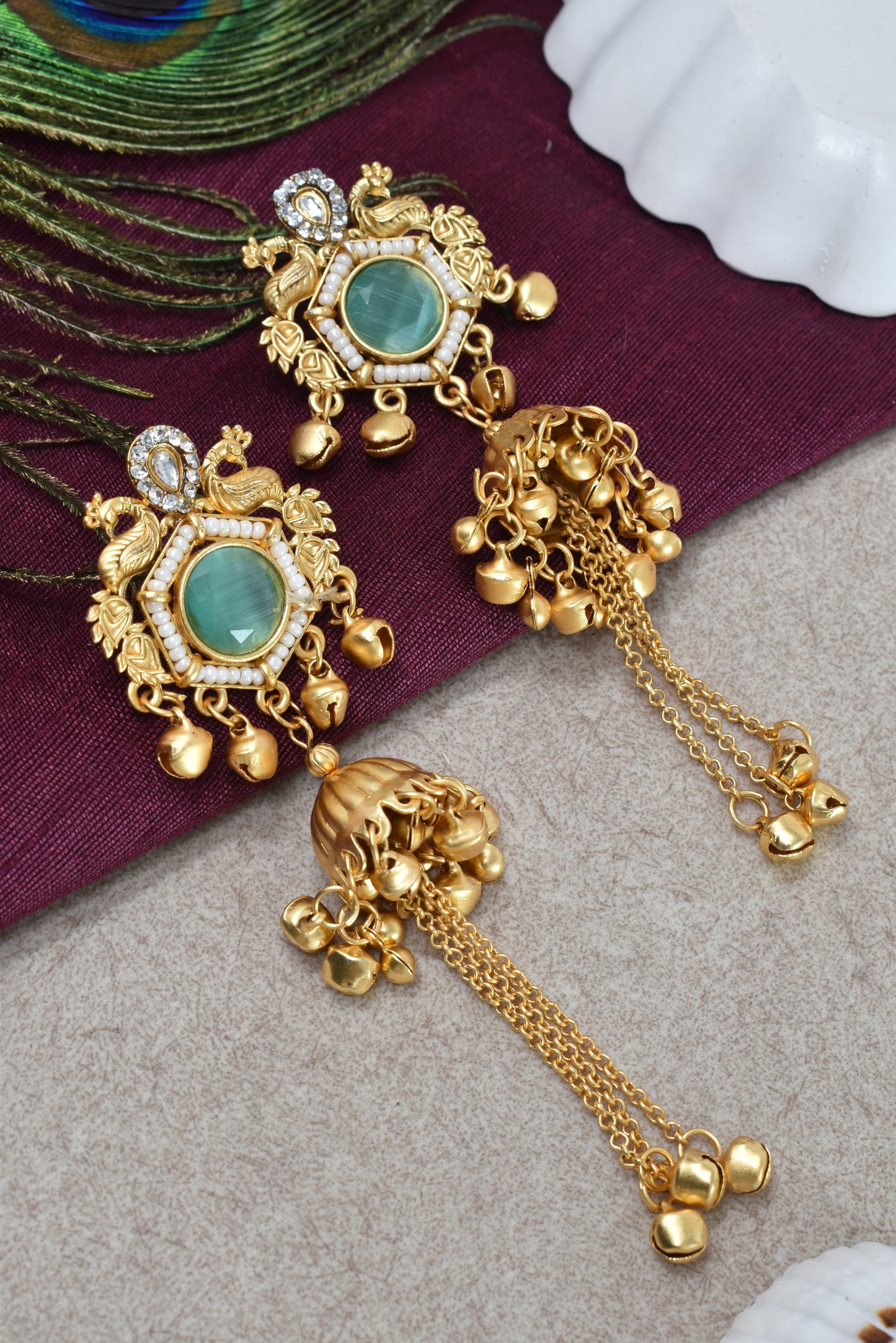 Gold Plated Designer Stylish Heavy Earrring for Women and Girls