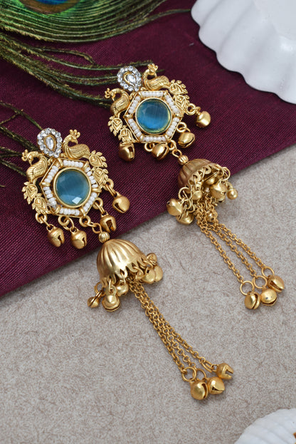 Gold Plated Designer Stylish Heavy Earrring for Women and Girls