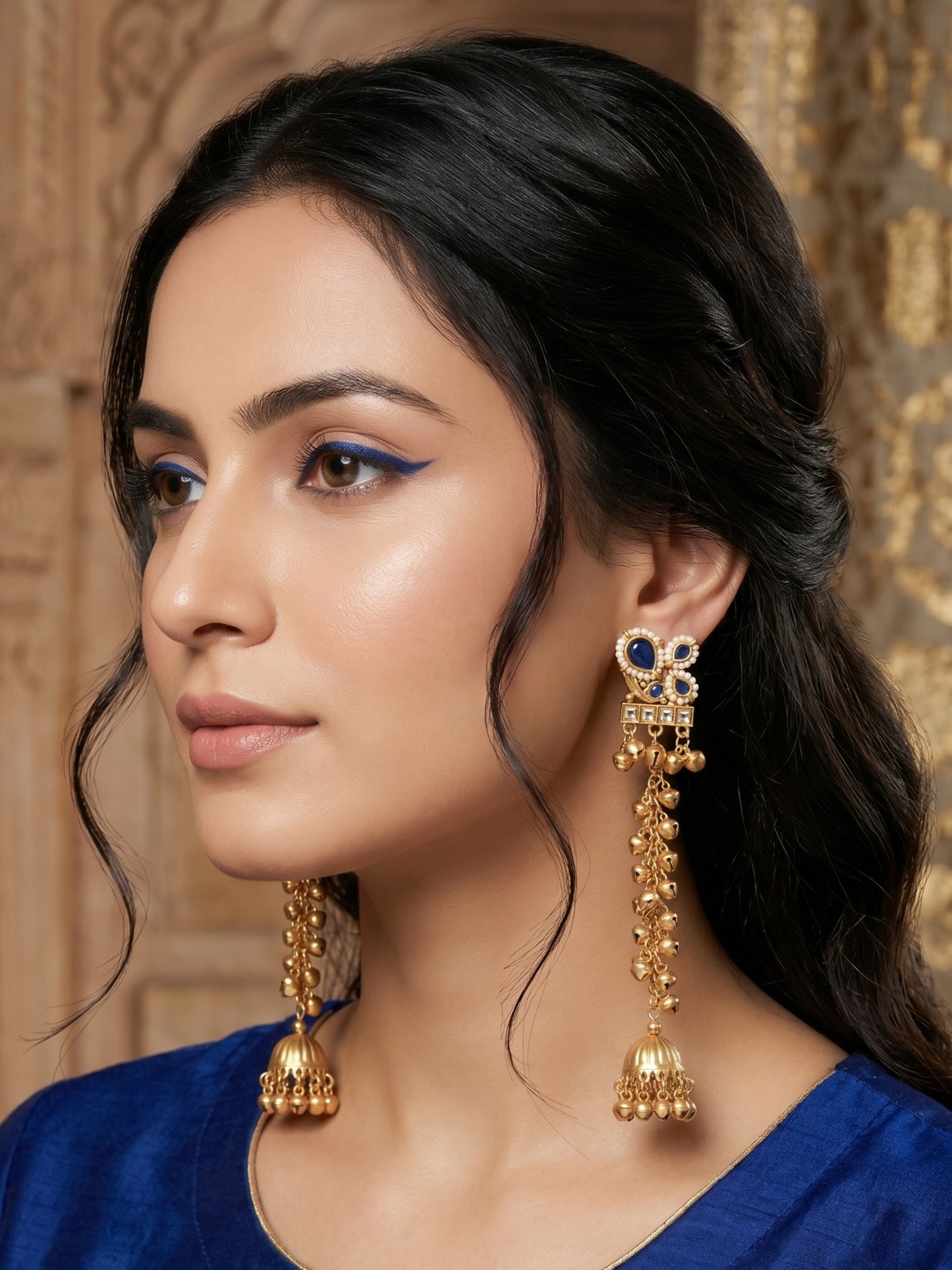 Gold Plated Designer Stylish Heavy Earrring for Women and Girls
