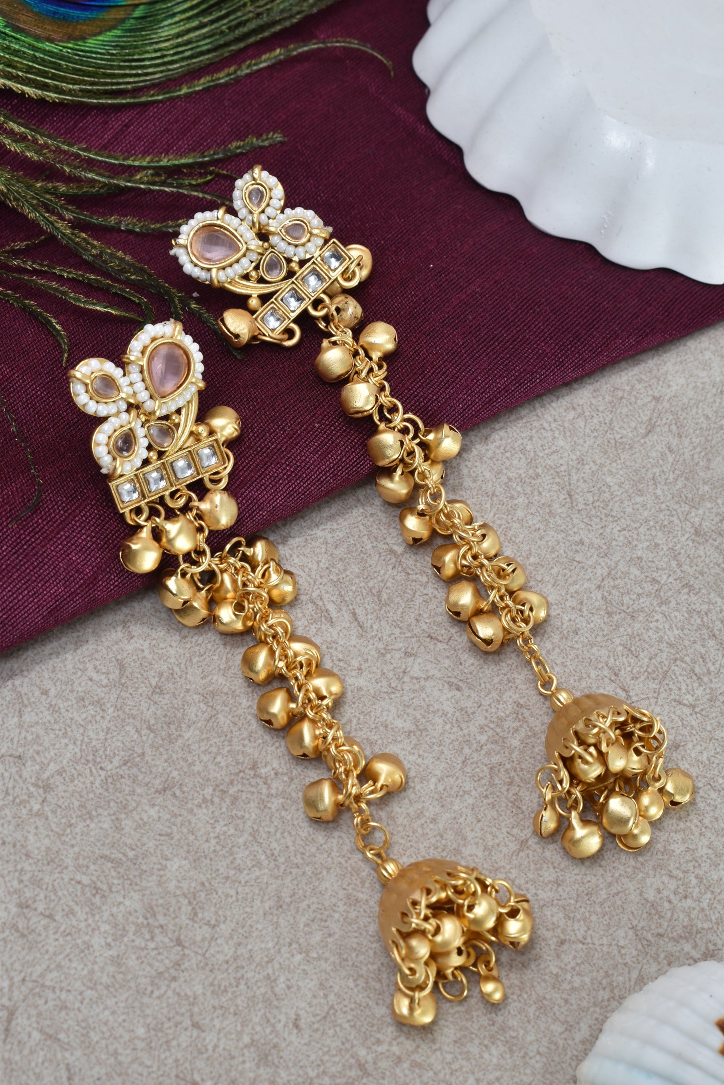 Gold Plated Designer Stylish Heavy Earrring for Women and Girls