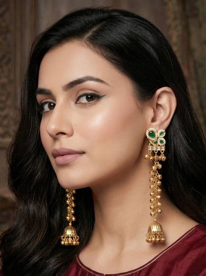Gold Plated Designer Stylish Heavy Earrring for Women and Girls