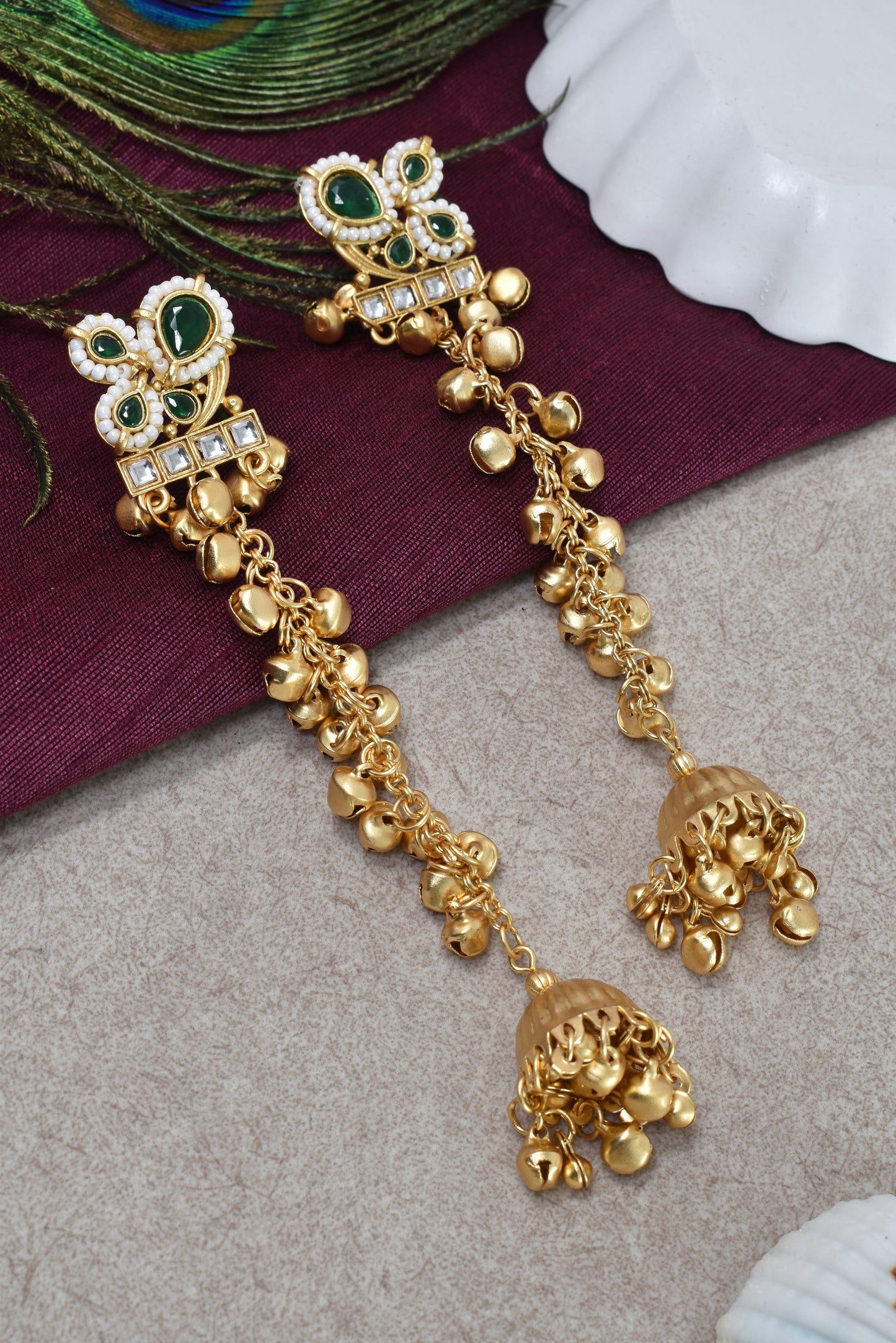 Gold Plated Designer Stylish Heavy Earrring for Women and Girls