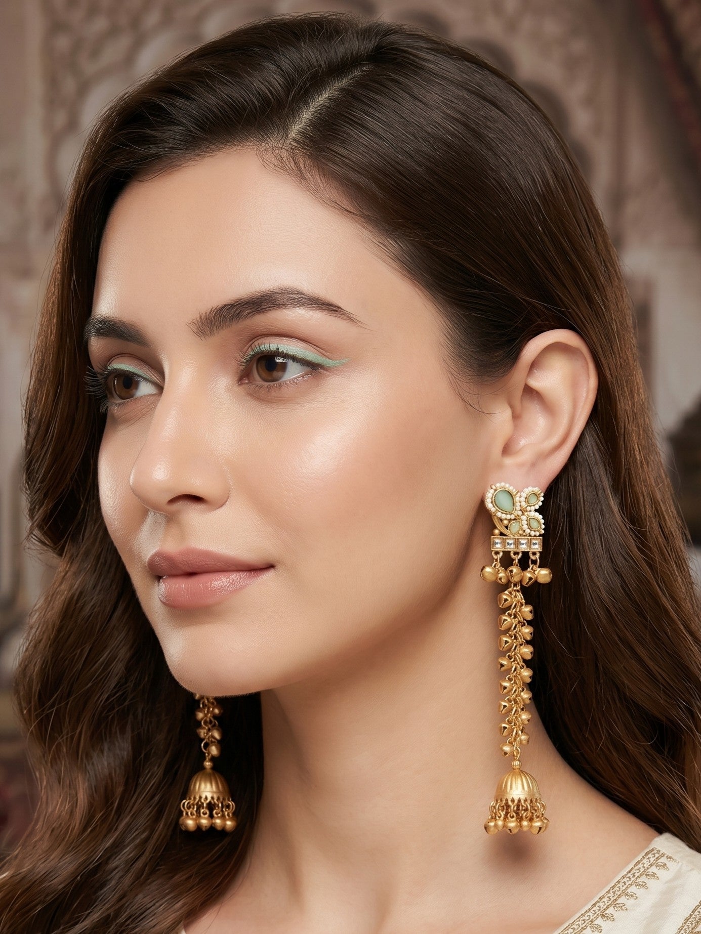 Gold Plated Designer Stylish Heavy Earrring for Women and Girls