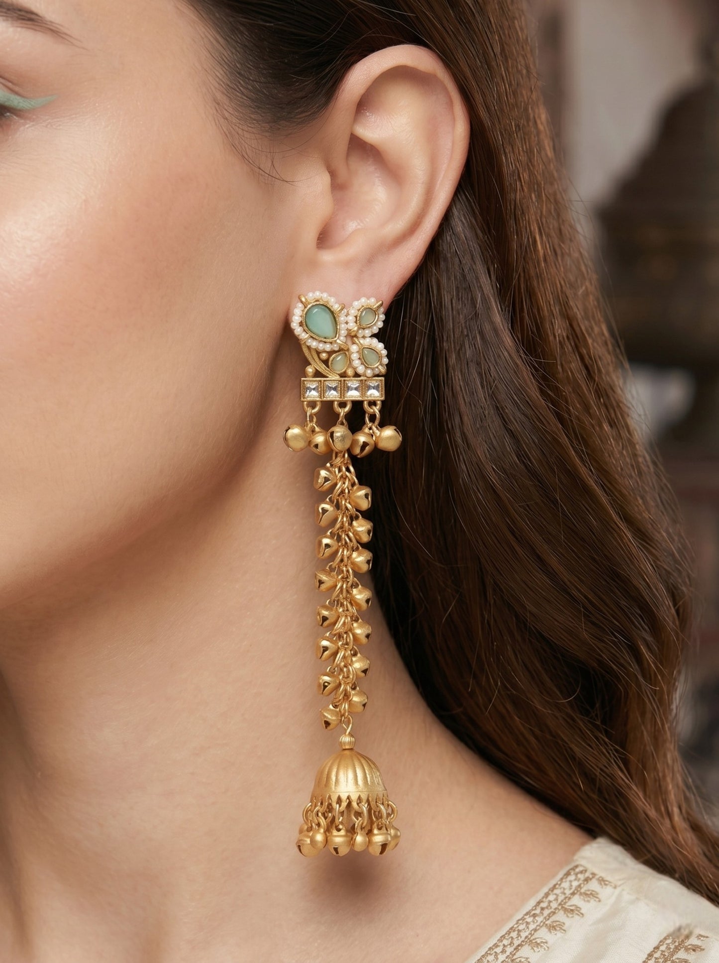 Gold Plated Designer Stylish Heavy Earrring for Women and Girls