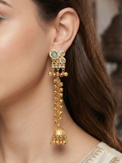 Gold Plated Designer Stylish Heavy Earrring for Women and Girls