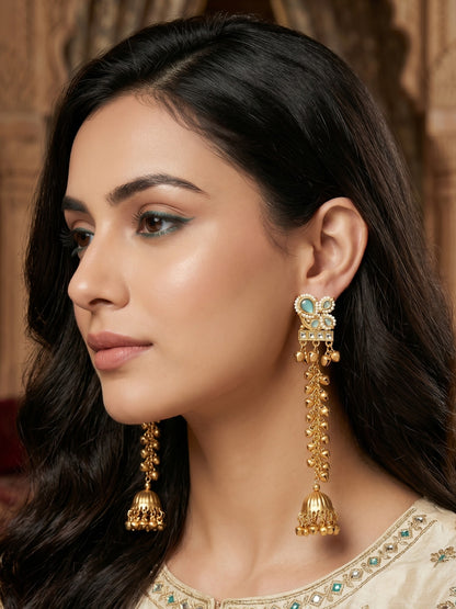 Gold Plated Designer Stylish Heavy Earrring for Women and Girls