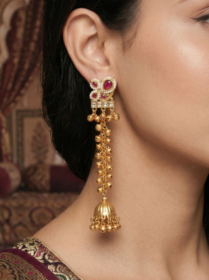 Gold Plated Designer Stylish Heavy Earrring for Women and Girls