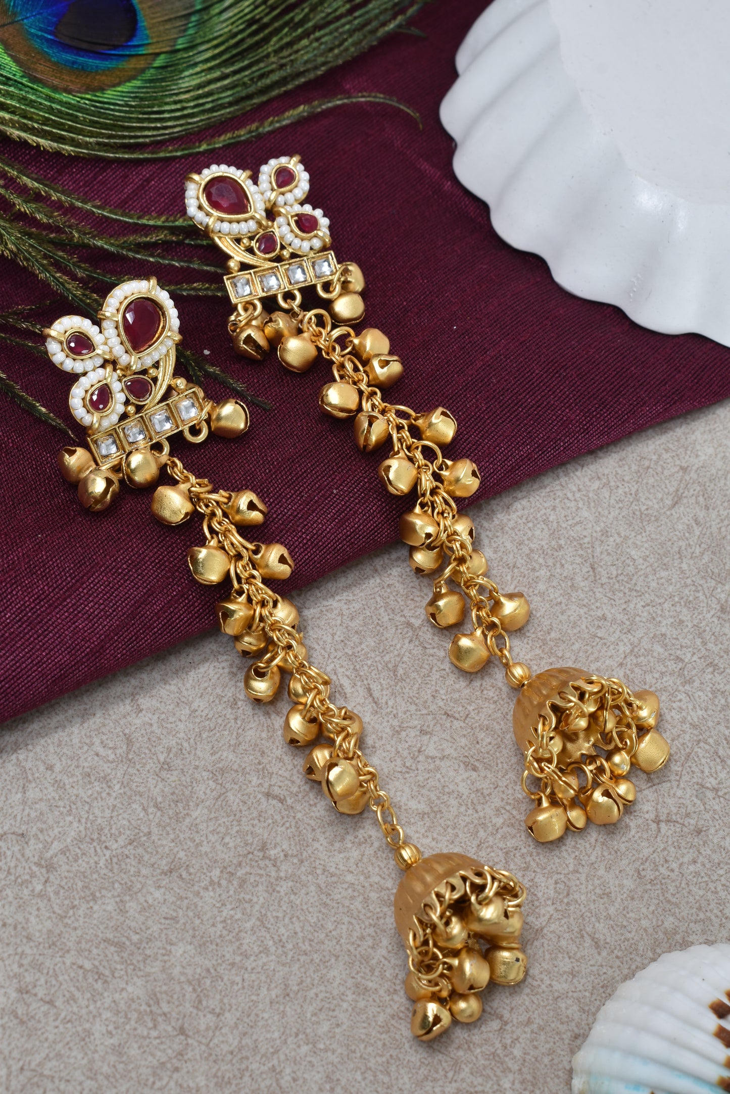 Gold Plated Designer Stylish Heavy Earrring for Women and Girls
