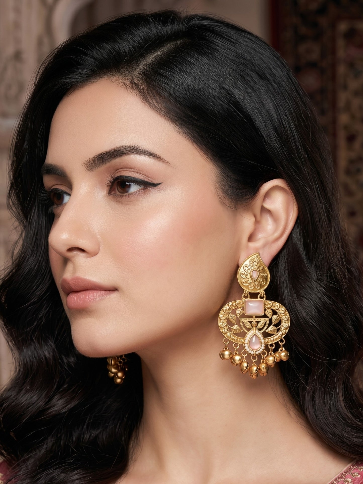 Gold Plated Designer Stylish Heavy Earrring for Women and Girls