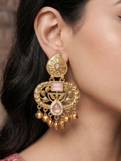 Gold Plated Designer Stylish Heavy Earrring for Women and Girls