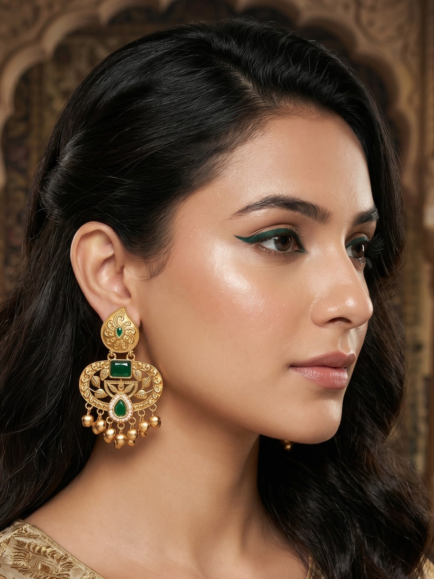 Gold Plated Designer Stylish Heavy Earrring for Women and Girls