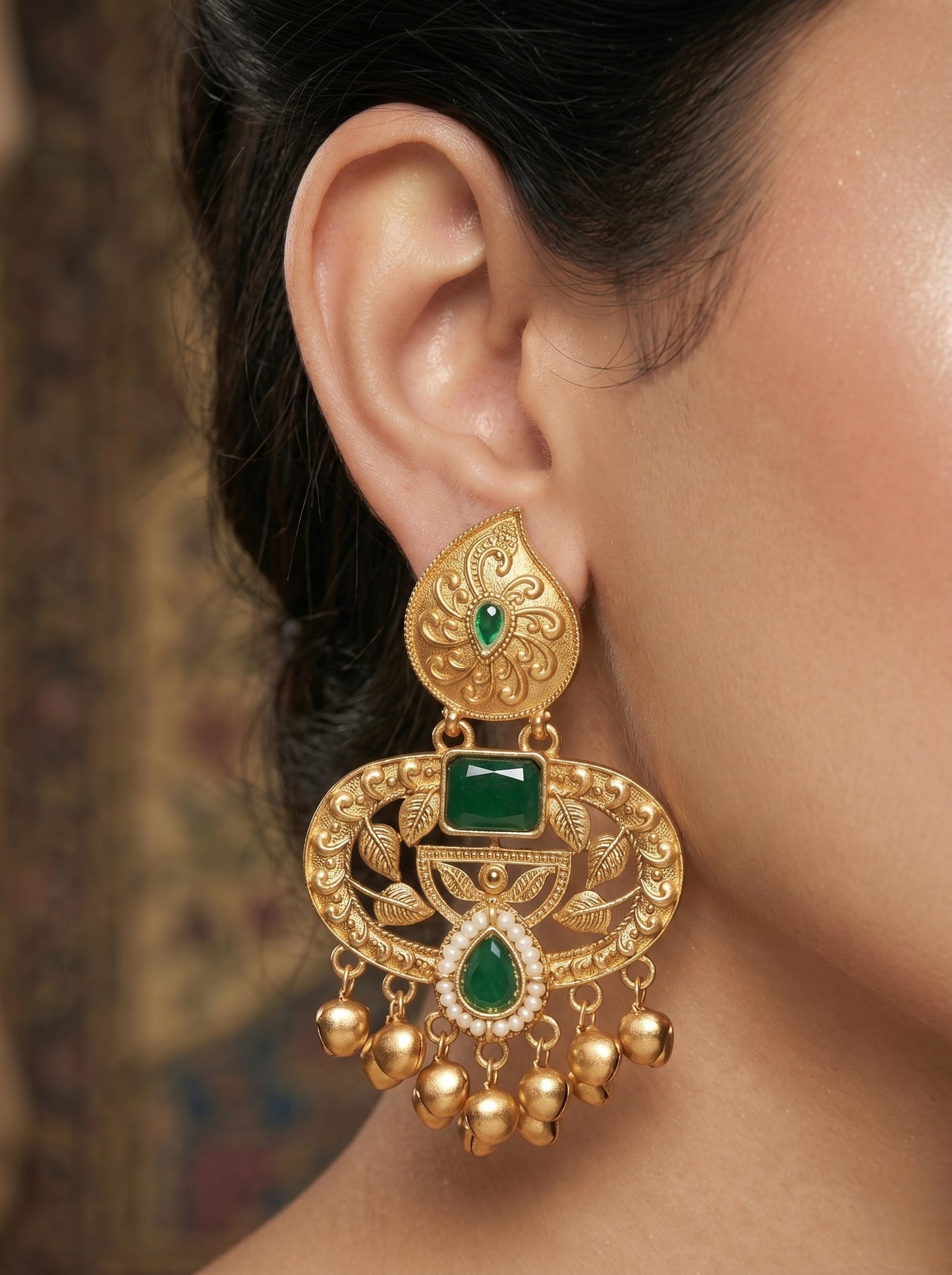 Gold Plated Designer Stylish Heavy Earrring for Women and Girls