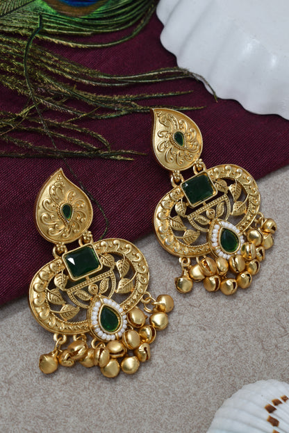Gold Plated Designer Stylish Heavy Earrring for Women and Girls