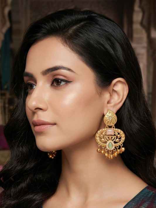 Gold Plated Designer Stylish Heavy Earrring for Women and Girls