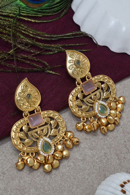 Gold Plated Designer Stylish Heavy Earrring for Women and Girls