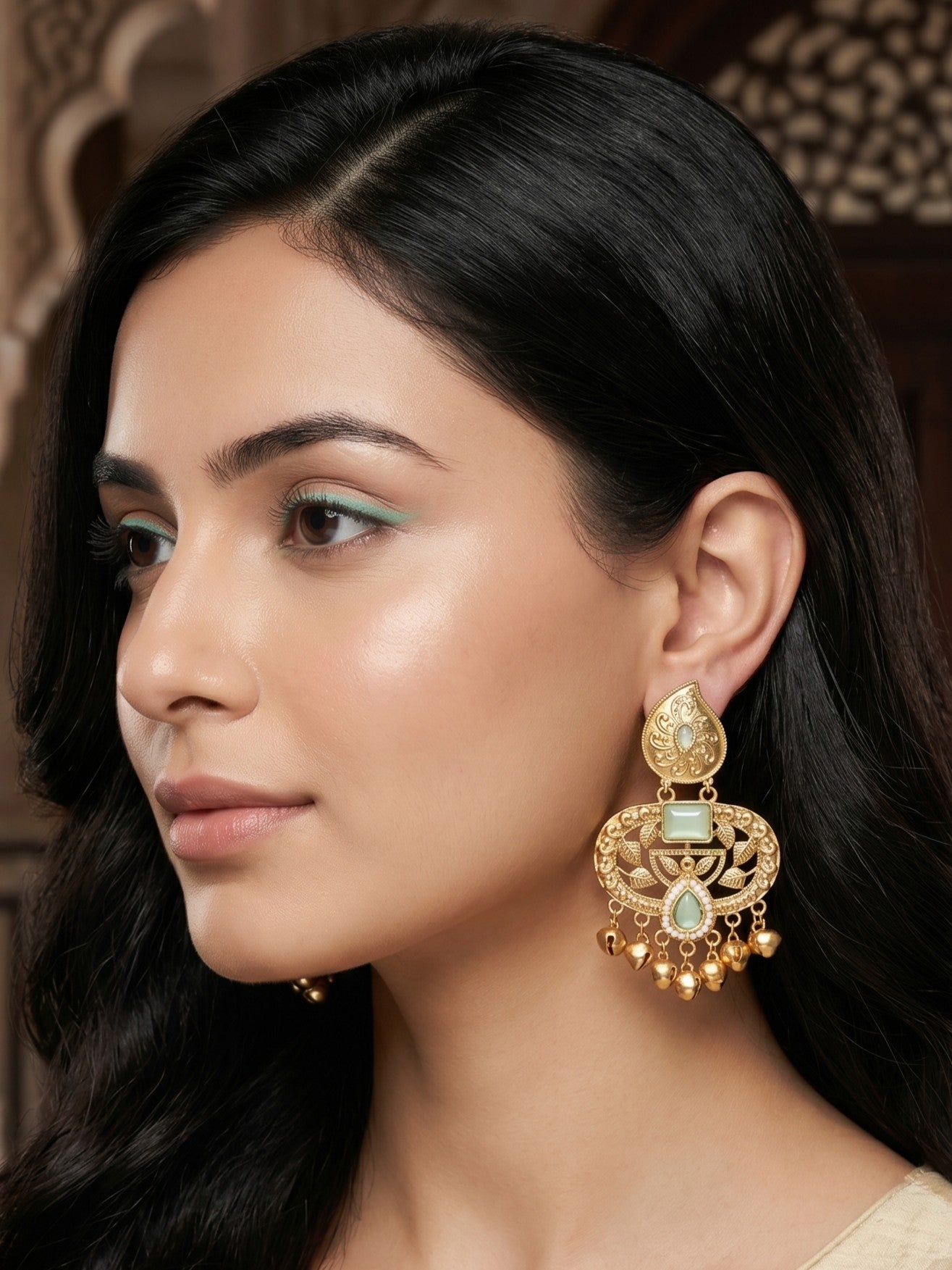 Gold Plated Designer Stylish Heavy Earrring for Women and Girls
