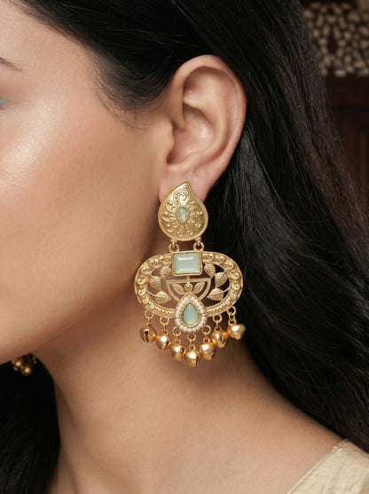 Gold Plated Designer Stylish Heavy Earrring for Women and Girls