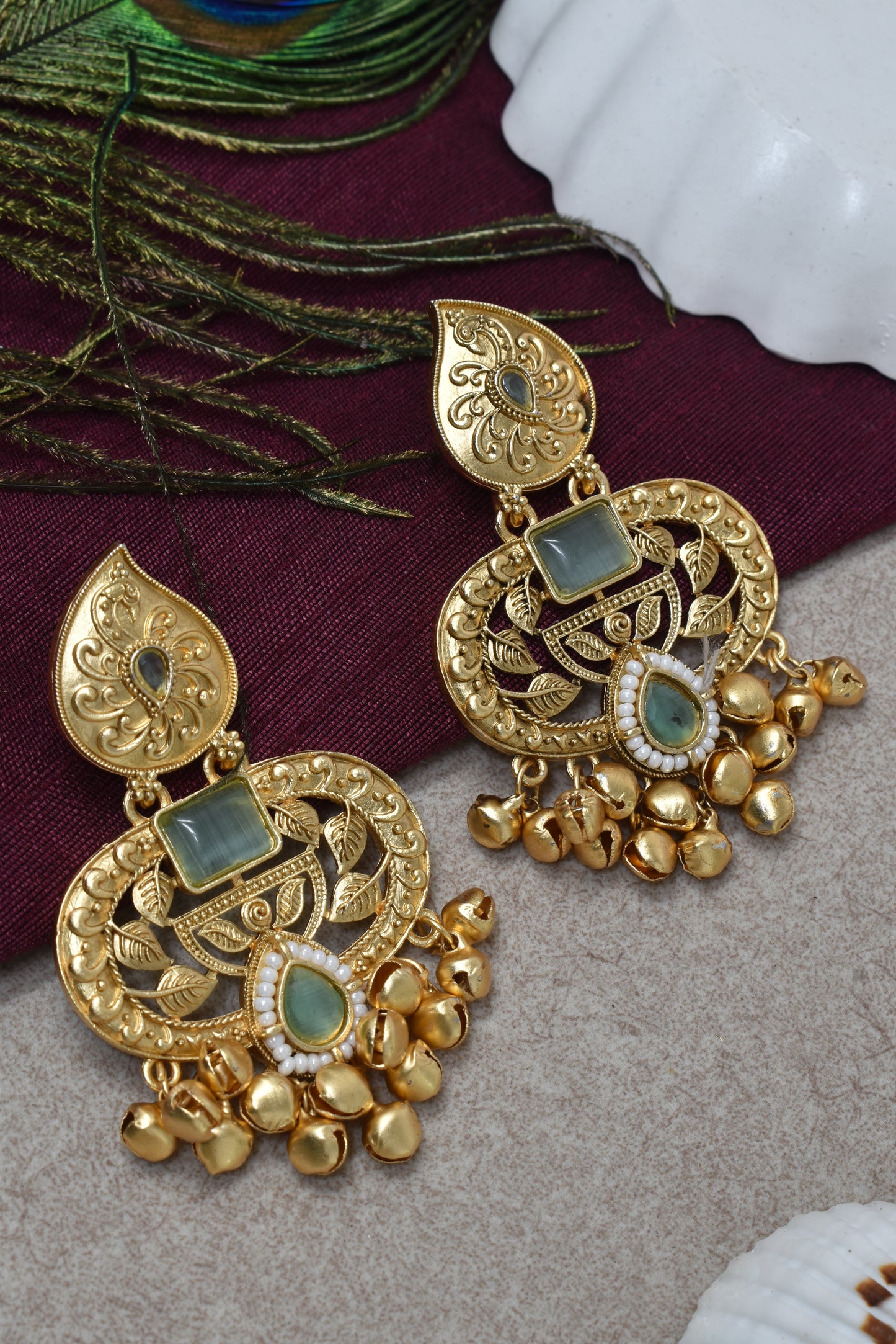 Gold Plated Designer Stylish Heavy Earrring for Women and Girls
