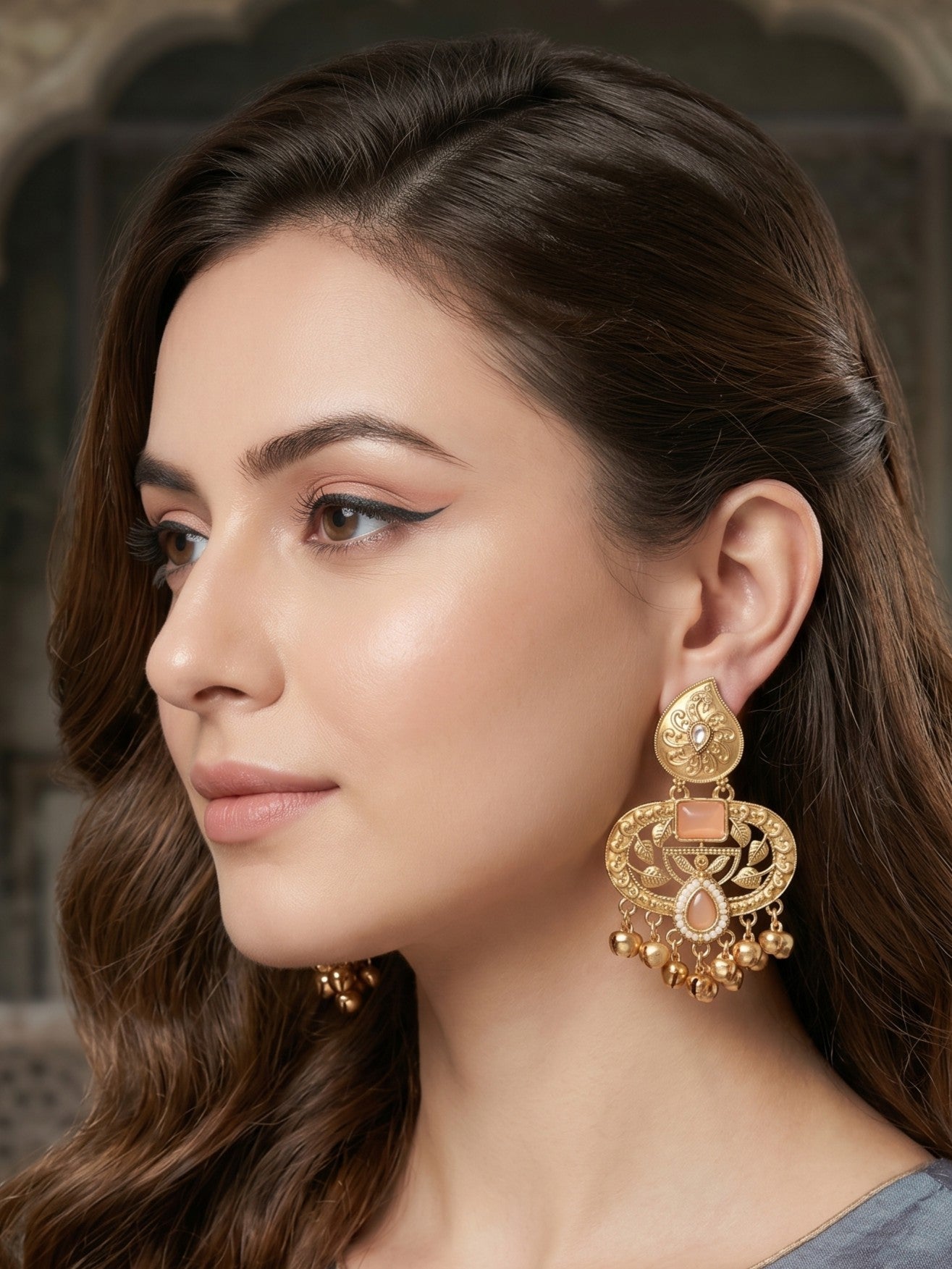 Gold Plated Designer Stylish Heavy Earrring for Women and Girls