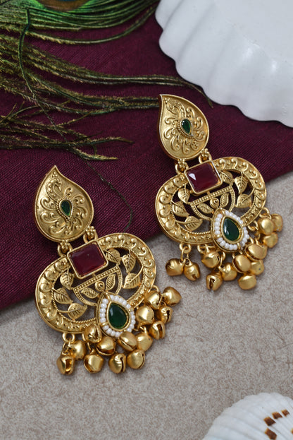 Gold Plated Designer Stylish Heavy Earrring for Women and Girls