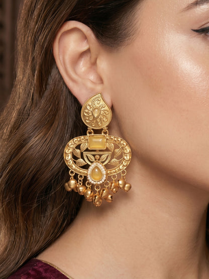 Gold Plated Designer Stylish Heavy Earrring for Women and Girls