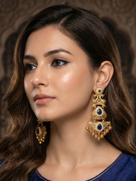 Gold Plated Designer Stylish Heavy Earrring for Women and Girls