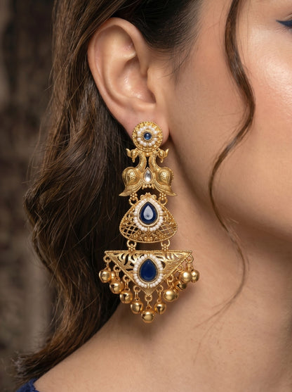 Gold Plated Designer Stylish Heavy Earrring for Women and Girls