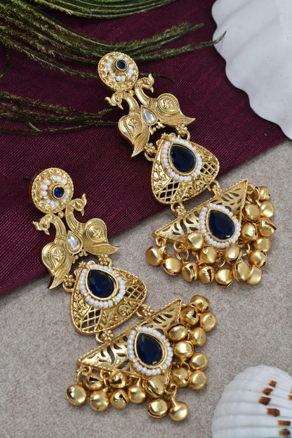 Gold Plated Designer Stylish Heavy Earrring for Women and Girls