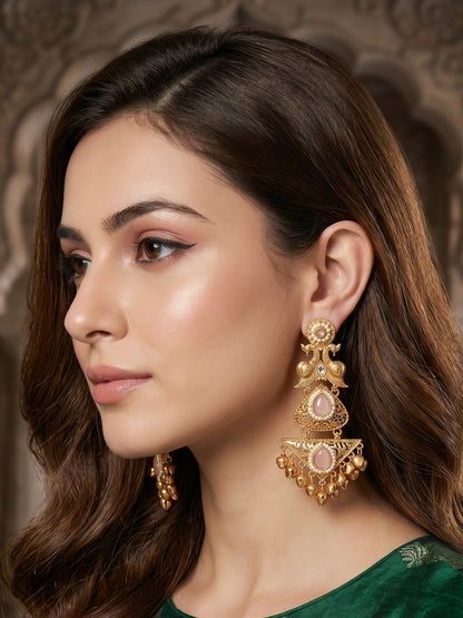 Gold Plated Designer Stylish Heavy Earrring for Women and Girls
