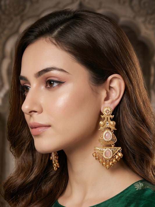 Gold Plated Designer Stylish Heavy Earrring for Women and Girls