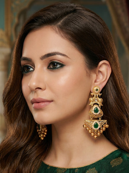 Gold Plated Designer Stylish Heavy Earrring for Women and Girls