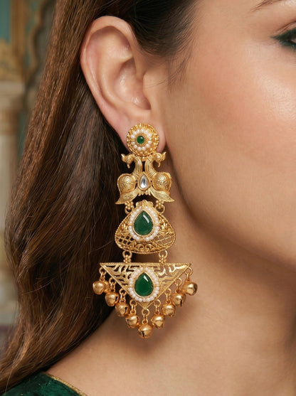 Gold Plated Designer Stylish Heavy Earrring for Women and Girls