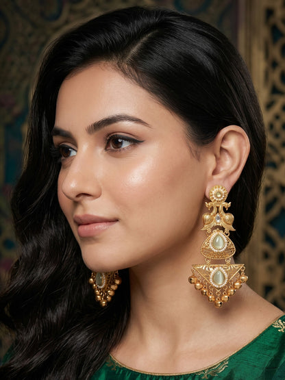 Gold Plated Designer Stylish Heavy Earrring for Women and Girls