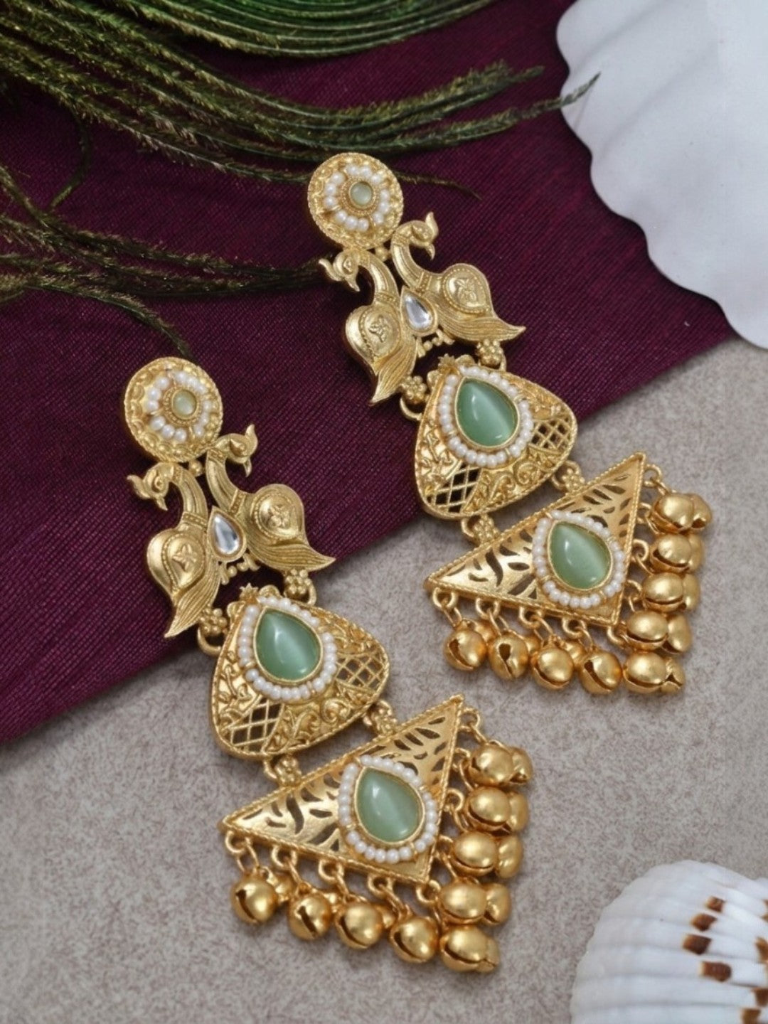 Gold Plated Designer Stylish Heavy Earrring for Women and Girls