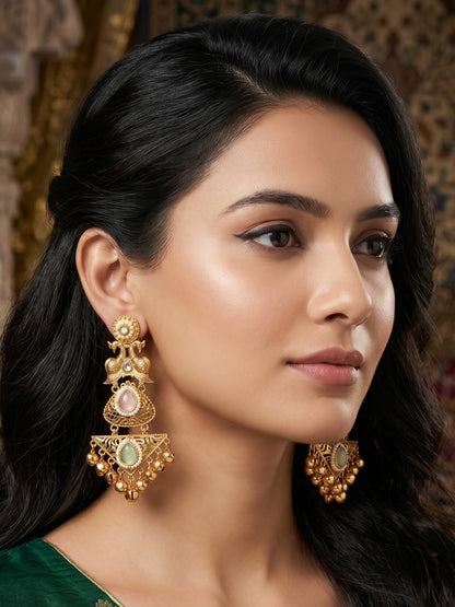 Gold Plated Designer Stylish Heavy Earrring for Women and Girls