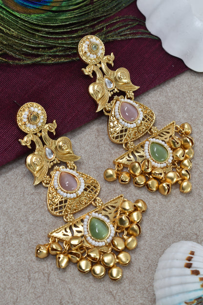 Gold Plated Designer Stylish Heavy Earrring for Women and Girls