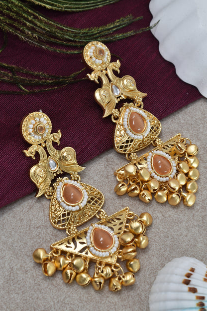 Gold Plated Designer Stylish Heavy Earrring for Women and Girls