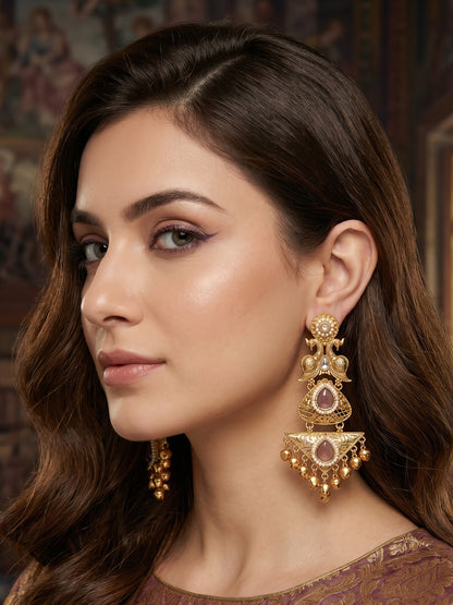 Gold Plated Designer Stylish Heavy Earrring for Women and Girls