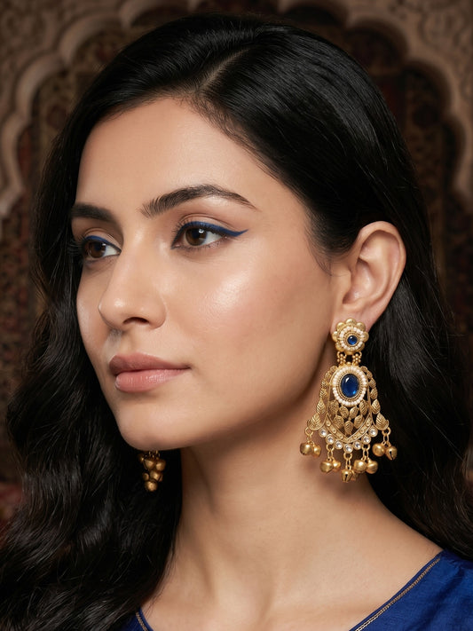 Gold Plated Designer Stylish Heavy Earrring for Women and Girls