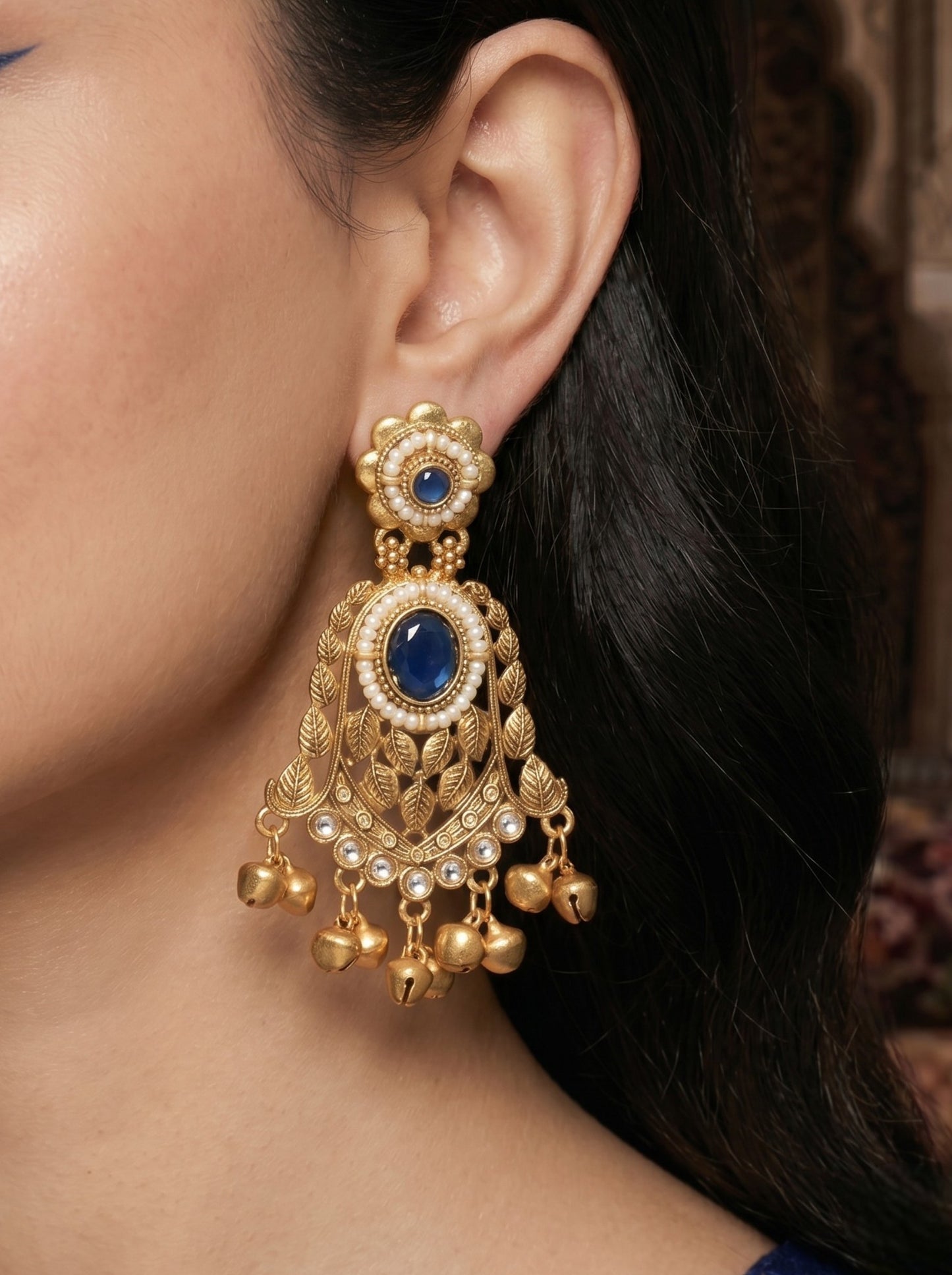 Gold Plated Designer Stylish Heavy Earrring for Women and Girls