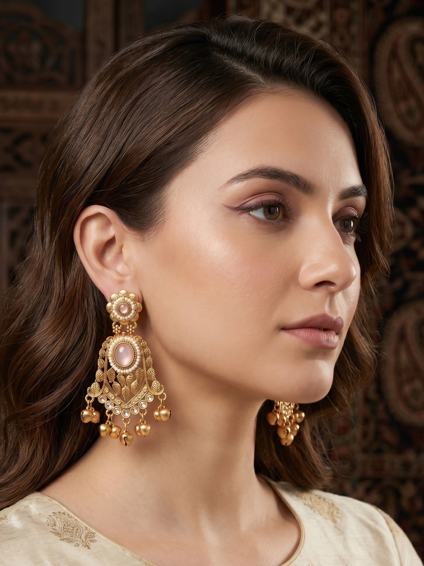 Gold Plated Designer Stylish Heavy Earrring for Women and Girls