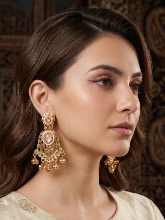 Gold Plated Designer Stylish Heavy Earrring for Women and Girls