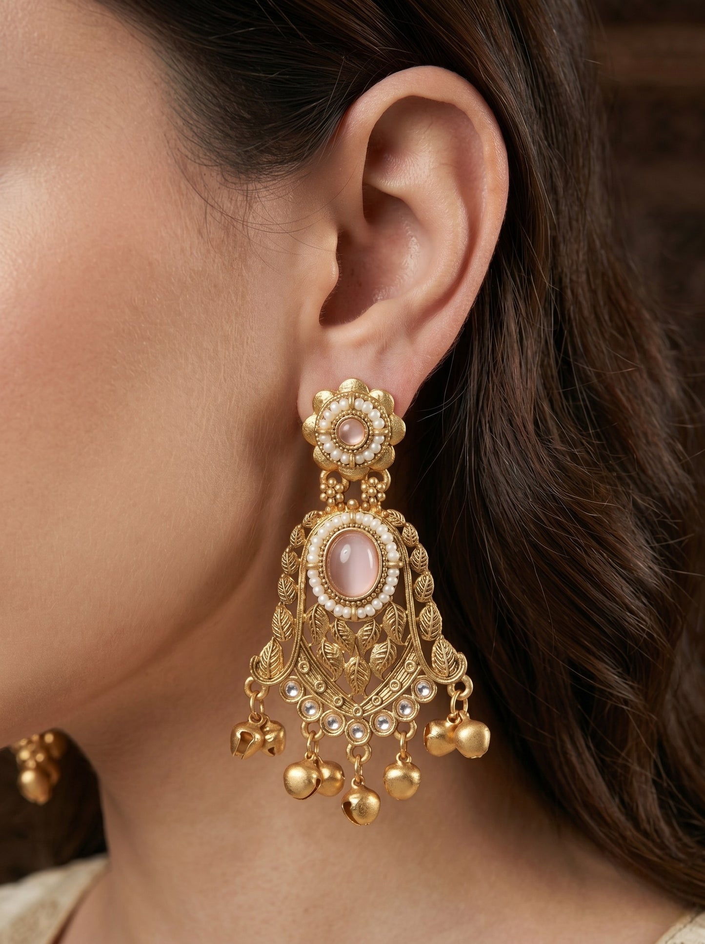 Gold Plated Designer Stylish Heavy Earrring for Women and Girls