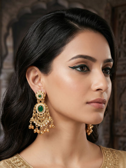 Gold Plated Designer Stylish Heavy Earrring for Women and Girls