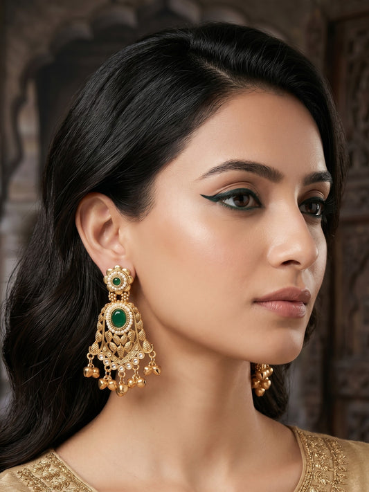 Gold Plated Designer Stylish Heavy Earrring for Women and Girls