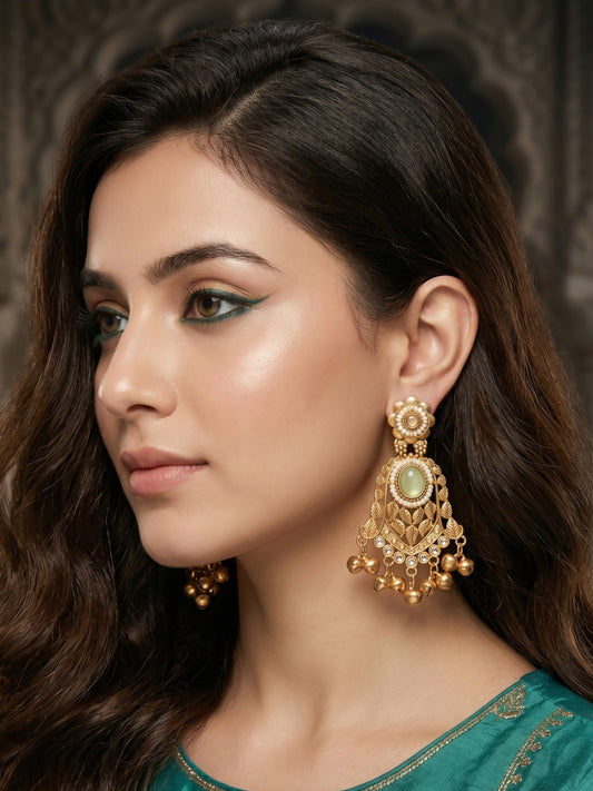 Gold Plated Designer Stylish Heavy Earrring for Women and Girls