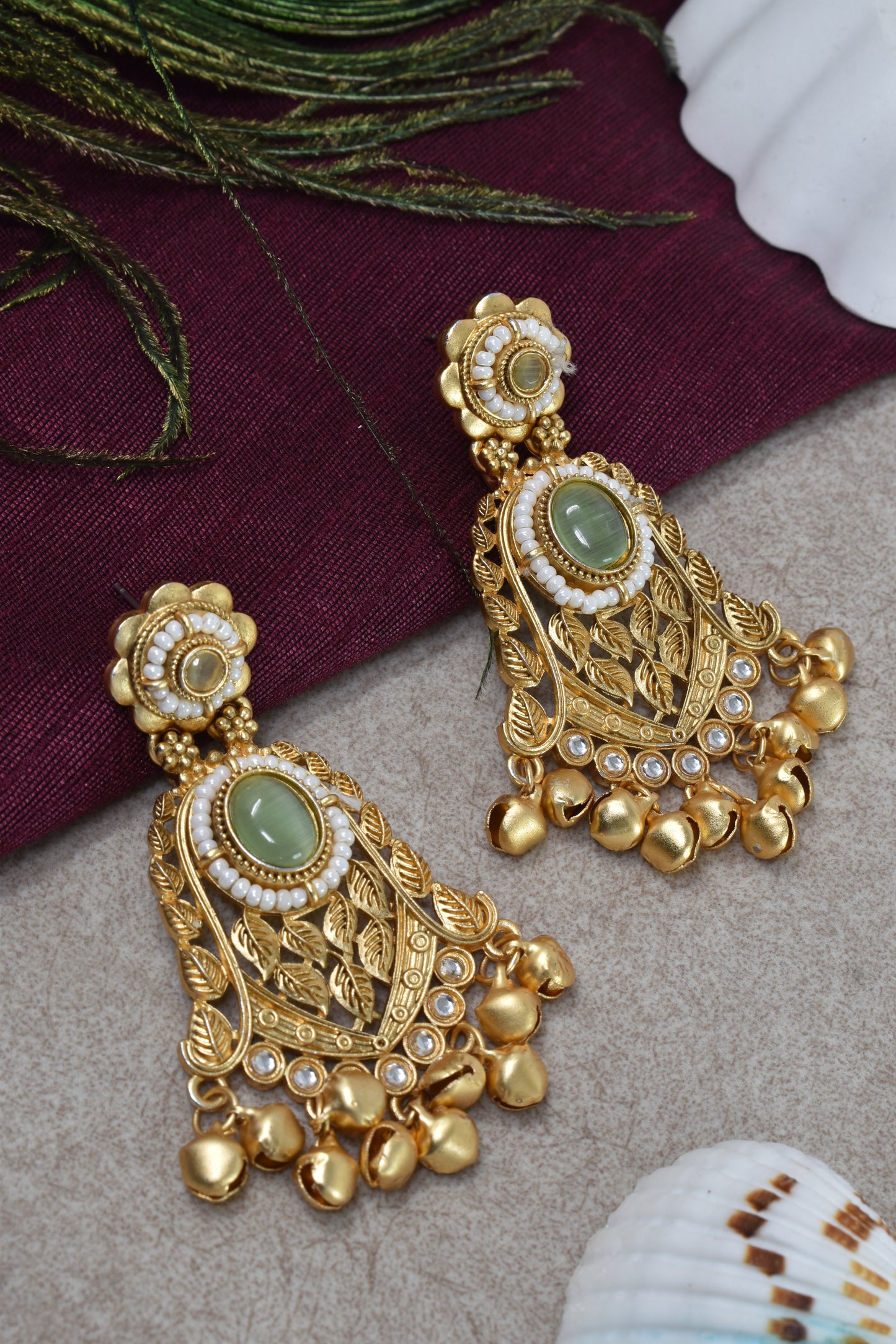 Gold Plated Designer Stylish Heavy Earrring for Women and Girls