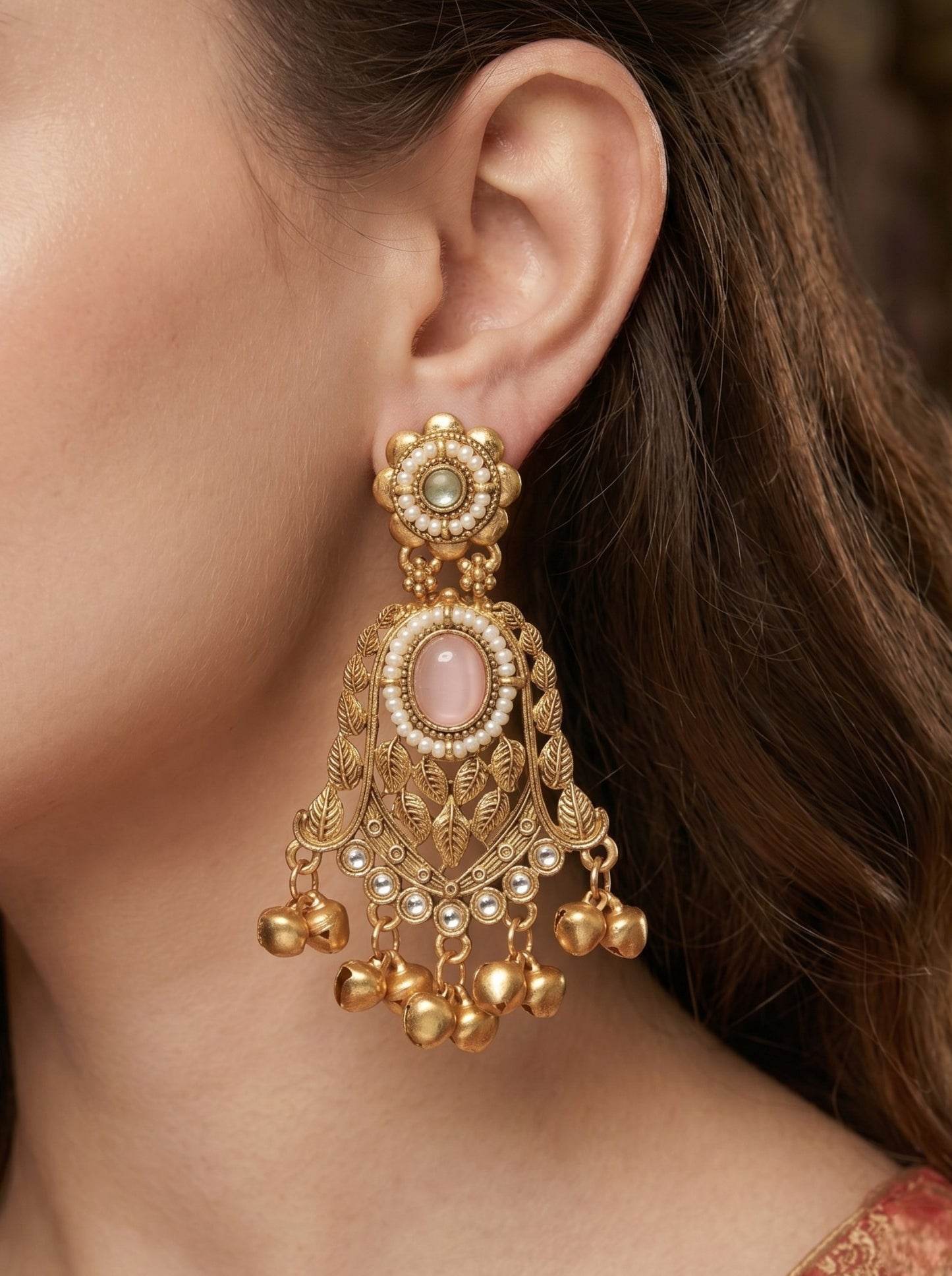 Gold Plated Designer Stylish Heavy Earrring for Women and Girls